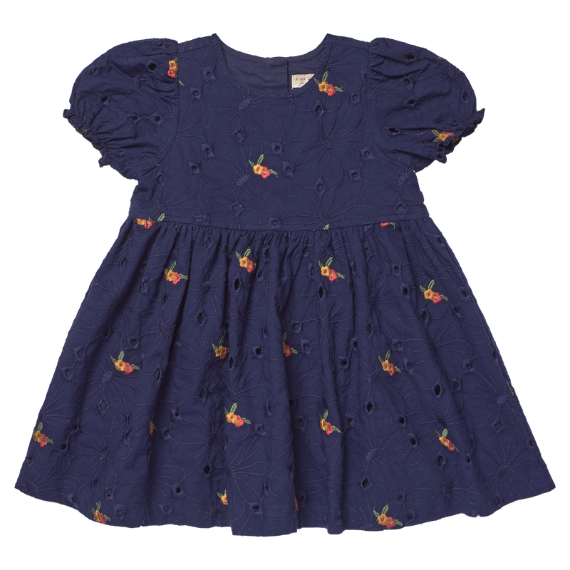 Girls Eliza Dress - Eyelet Embroidery