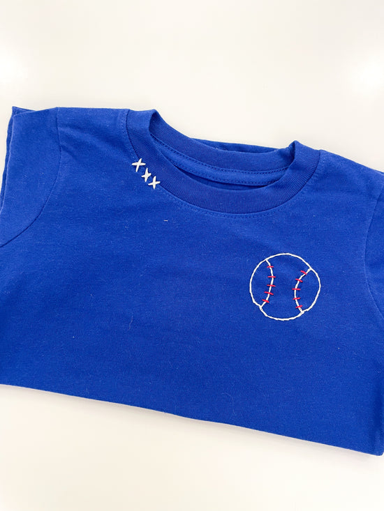 Baseball embroidered tee