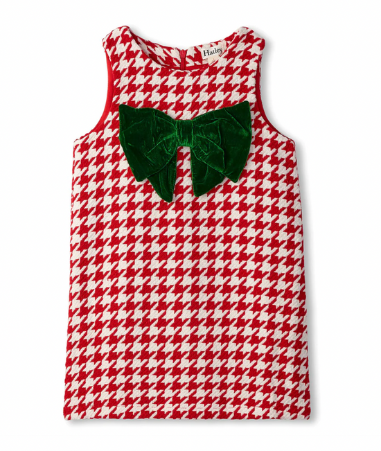 Big Bow Houndstooth Dress