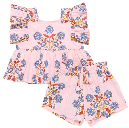 Girls Elsie 2-Piece Set - Pink Provence Floral