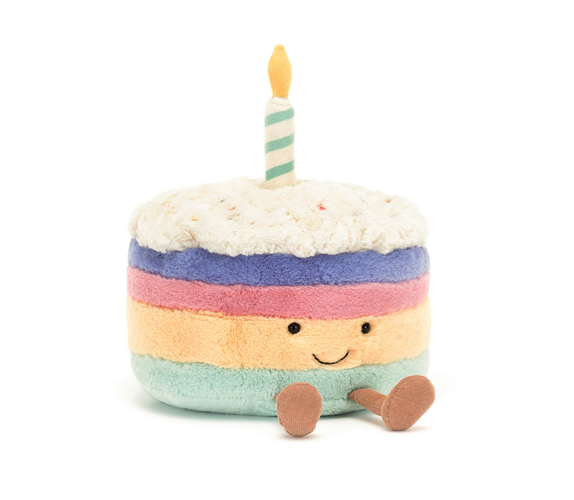Amuseable rainbow birthday cake