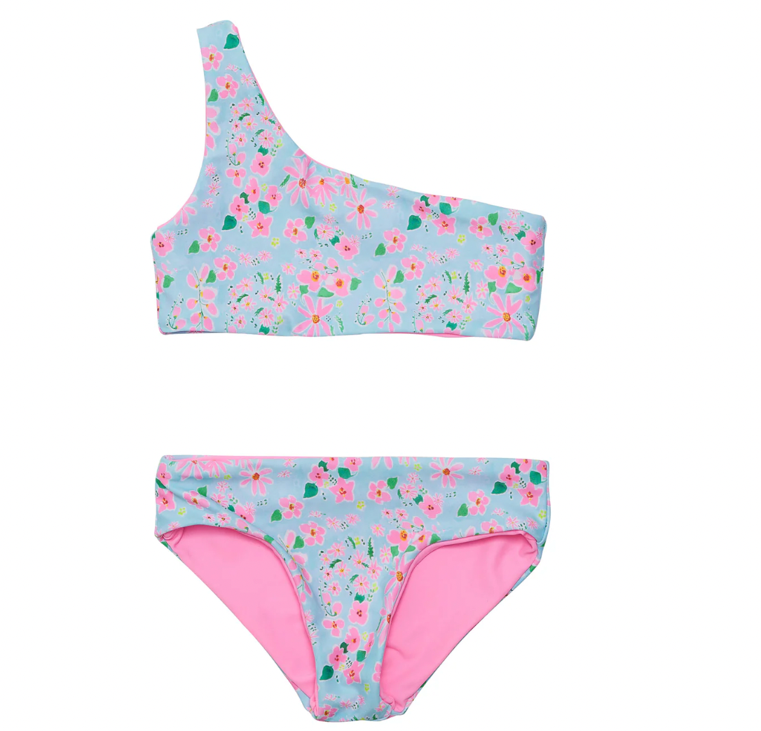 Daisy Chain One Shoulder Reversable Bikini