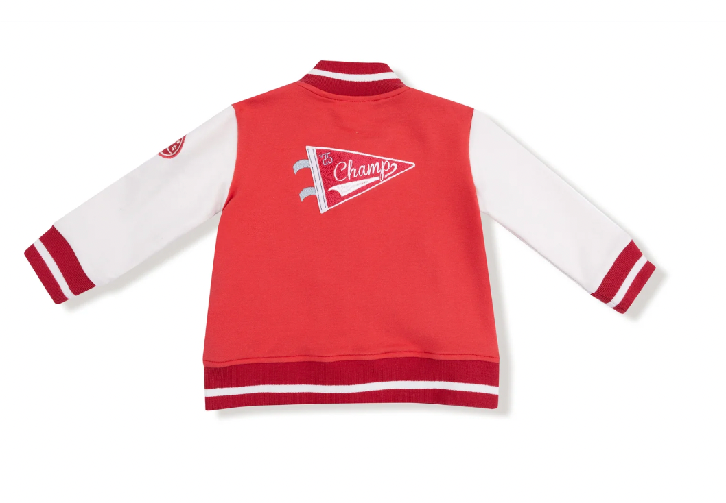 French Terry Sport - Varsity - Red - Letterman Jacket
