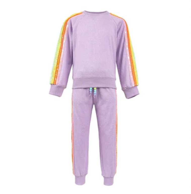Lavender-Rainbow-Sequin-Set