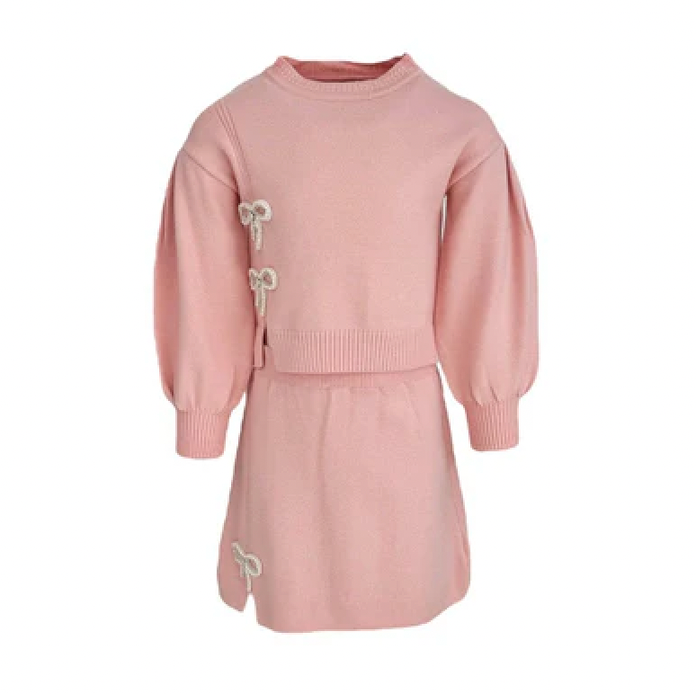 Pearl-Bow-Knit-Set