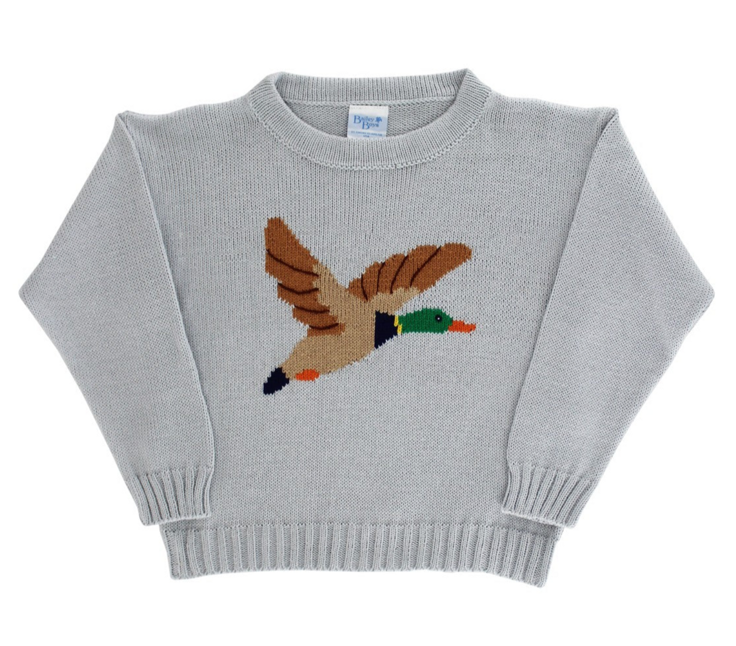 Crew neck sweater with duck