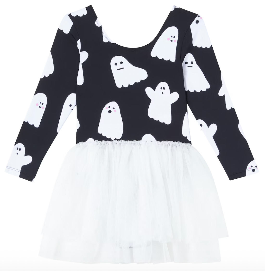 GIRL GHOSTS DRESS WITH TULLE SKIRT