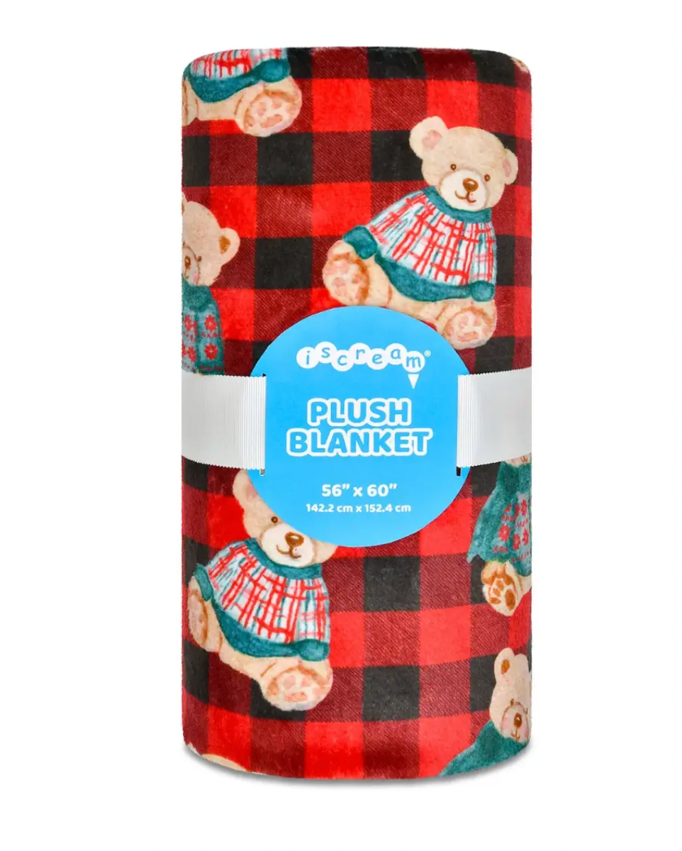beary merry plush blanket