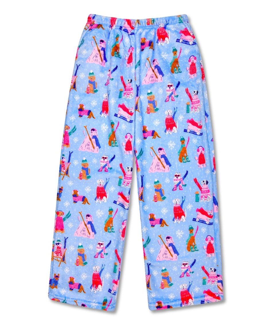 ski dogs plush pants