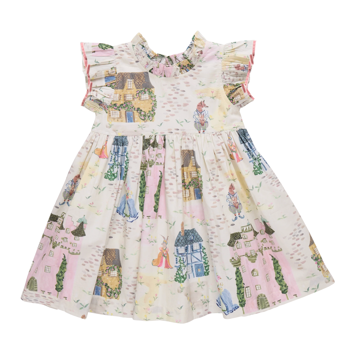 Girls Jennifer Dress - Whimsical Castle