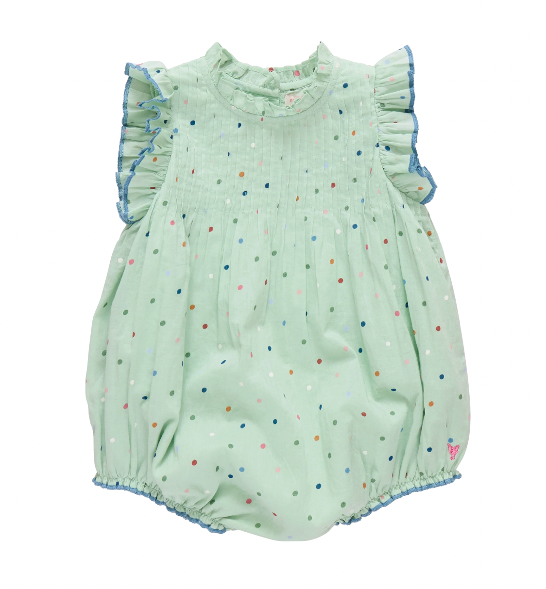 Baby Girls Jaipur Bubble- Pastel Green Polka Dot