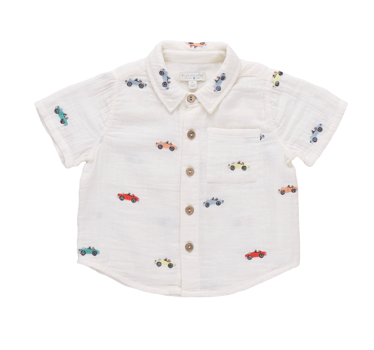 Boys Jack Shirt - Vintage Car Embroidery