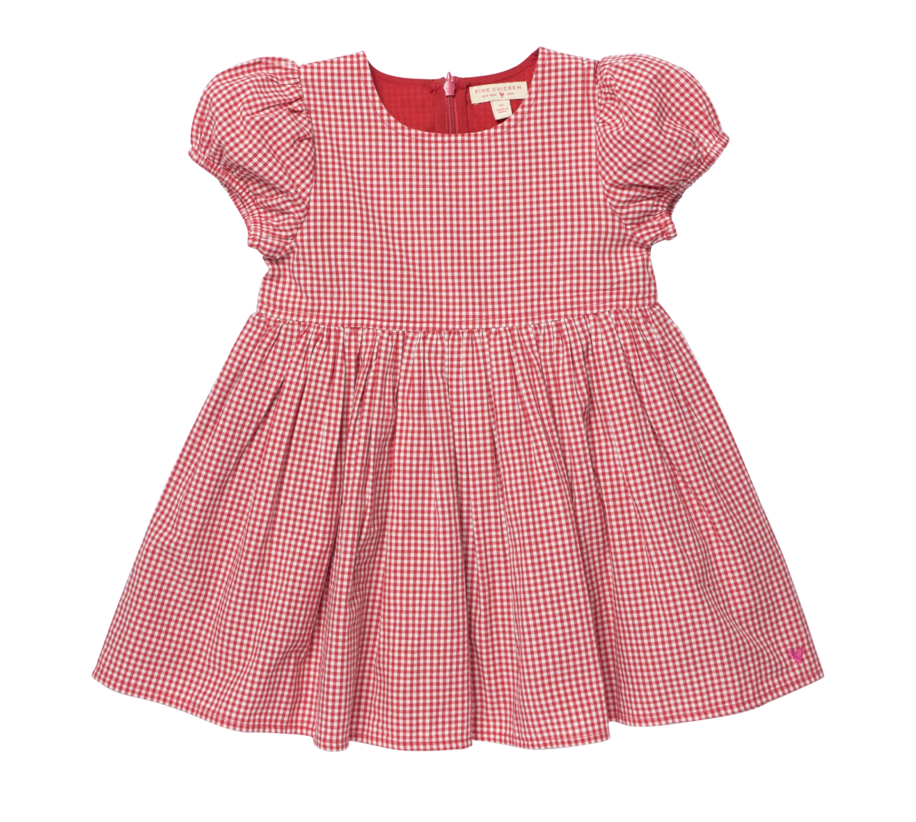 Girls Breyton Dress - Red Gingham