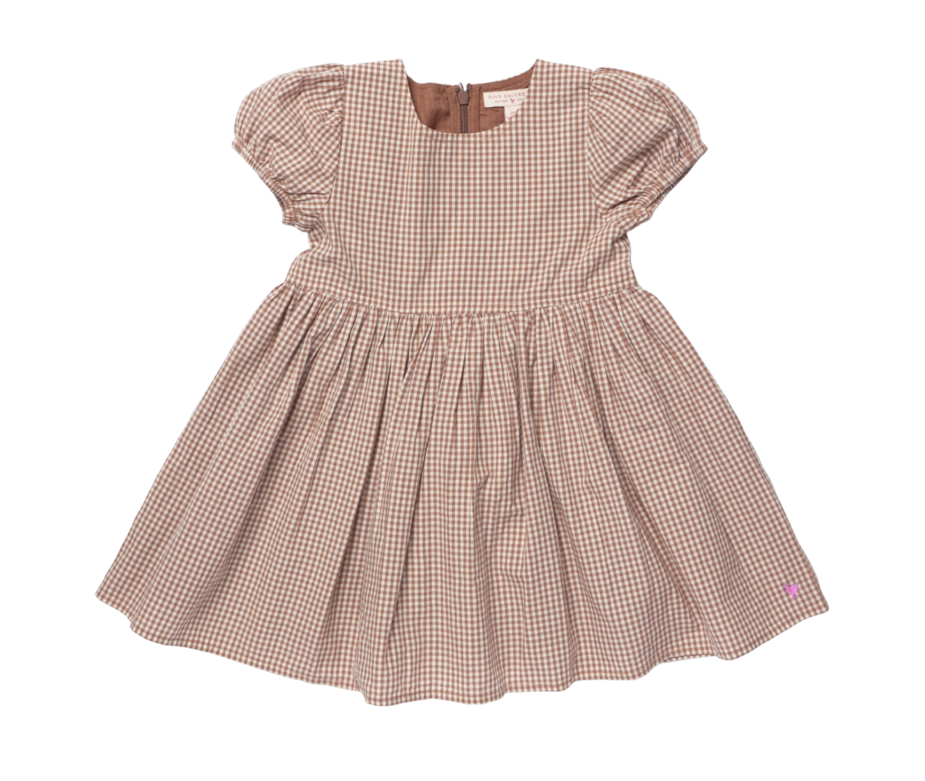 Girls Breyton Dress - Cocoa Gingham