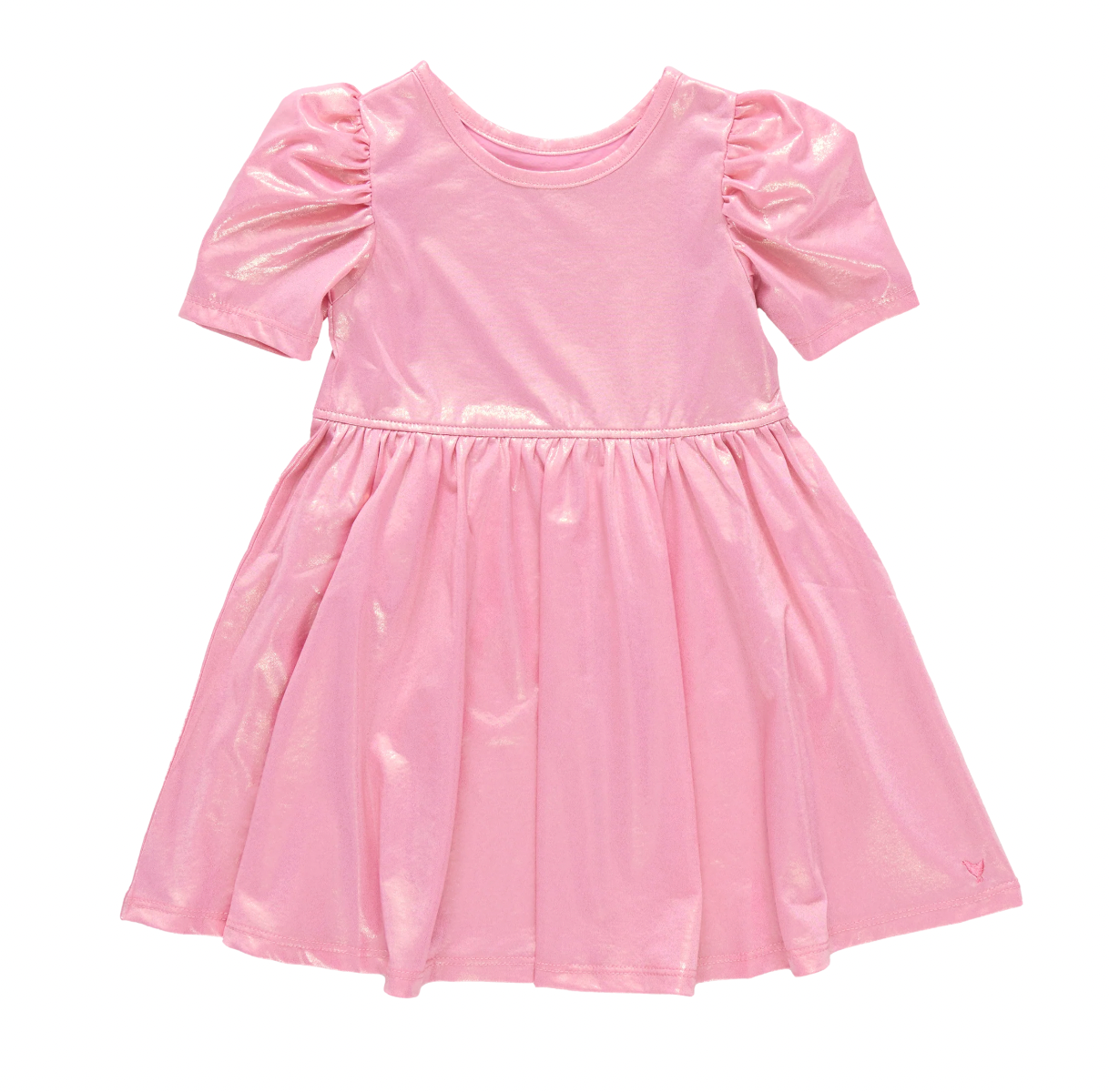 Girls Lame Laurie Dress - Light Pink