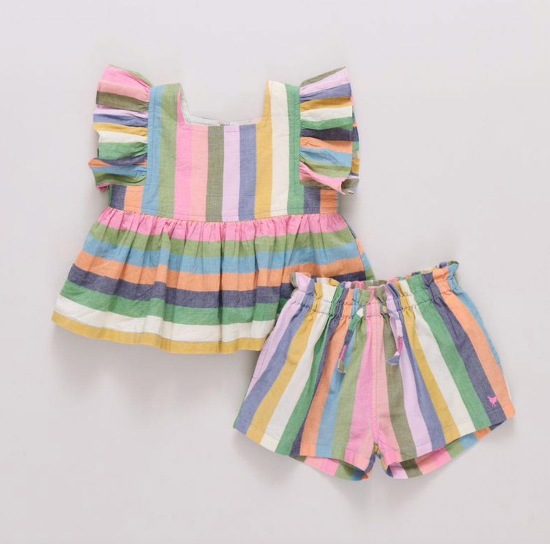 Baby Girls Elsie 2-PC Set - Parade Stripe
