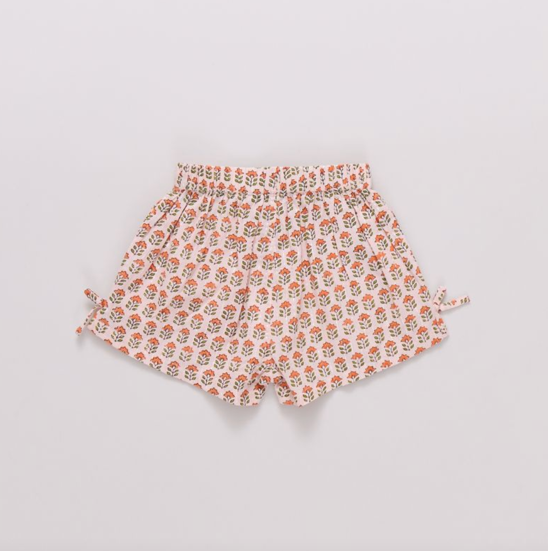 Girls Jules Short - Pink Prairie Block Print