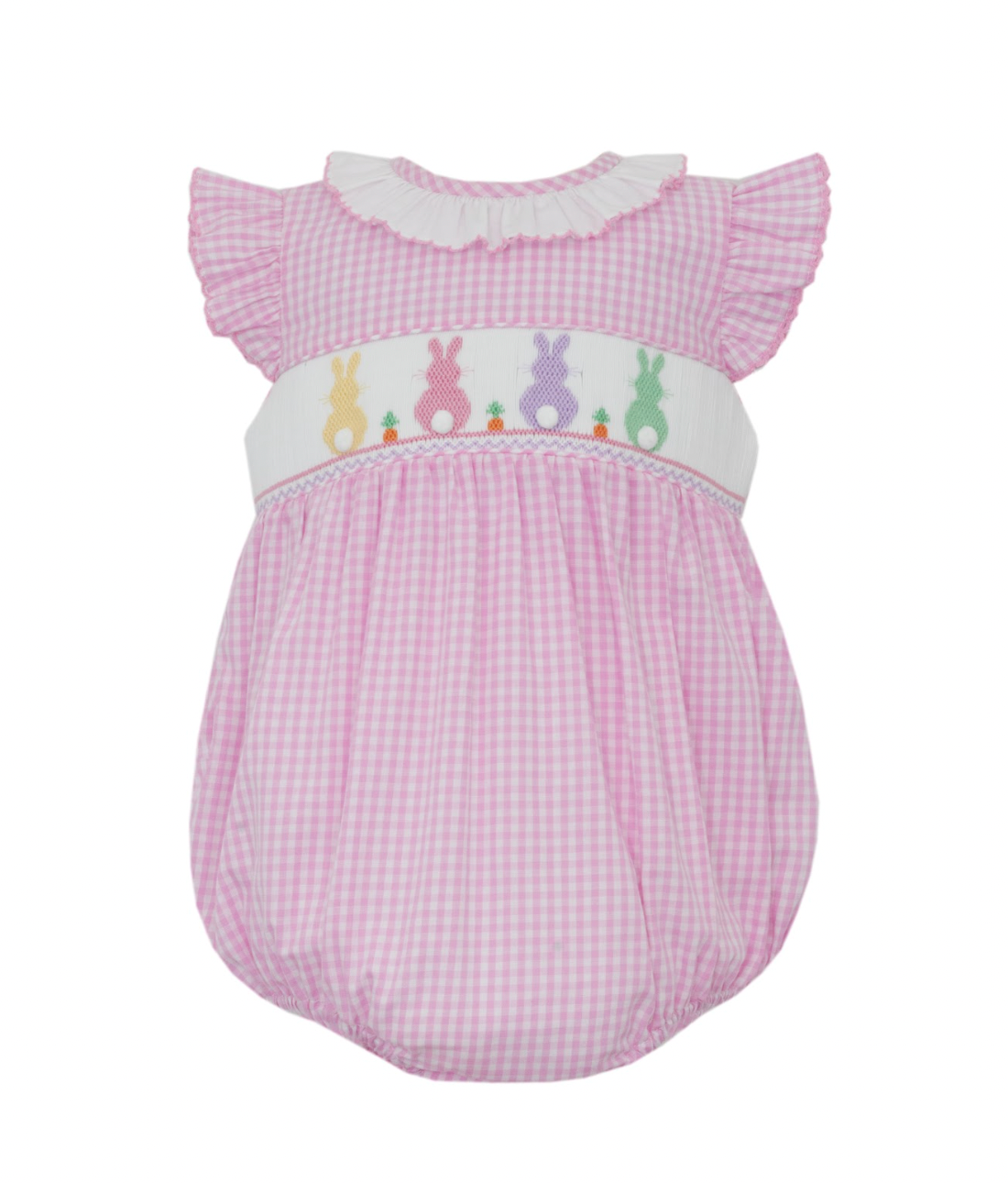 GIRL´S- Pink ginghma sleeveless girl's bubble