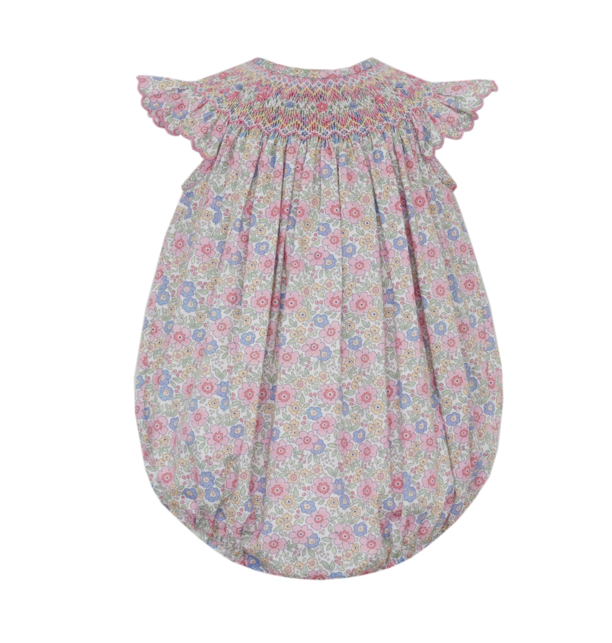 GISELLE- Pink & Blue liberty floral angel wing bishop bubble