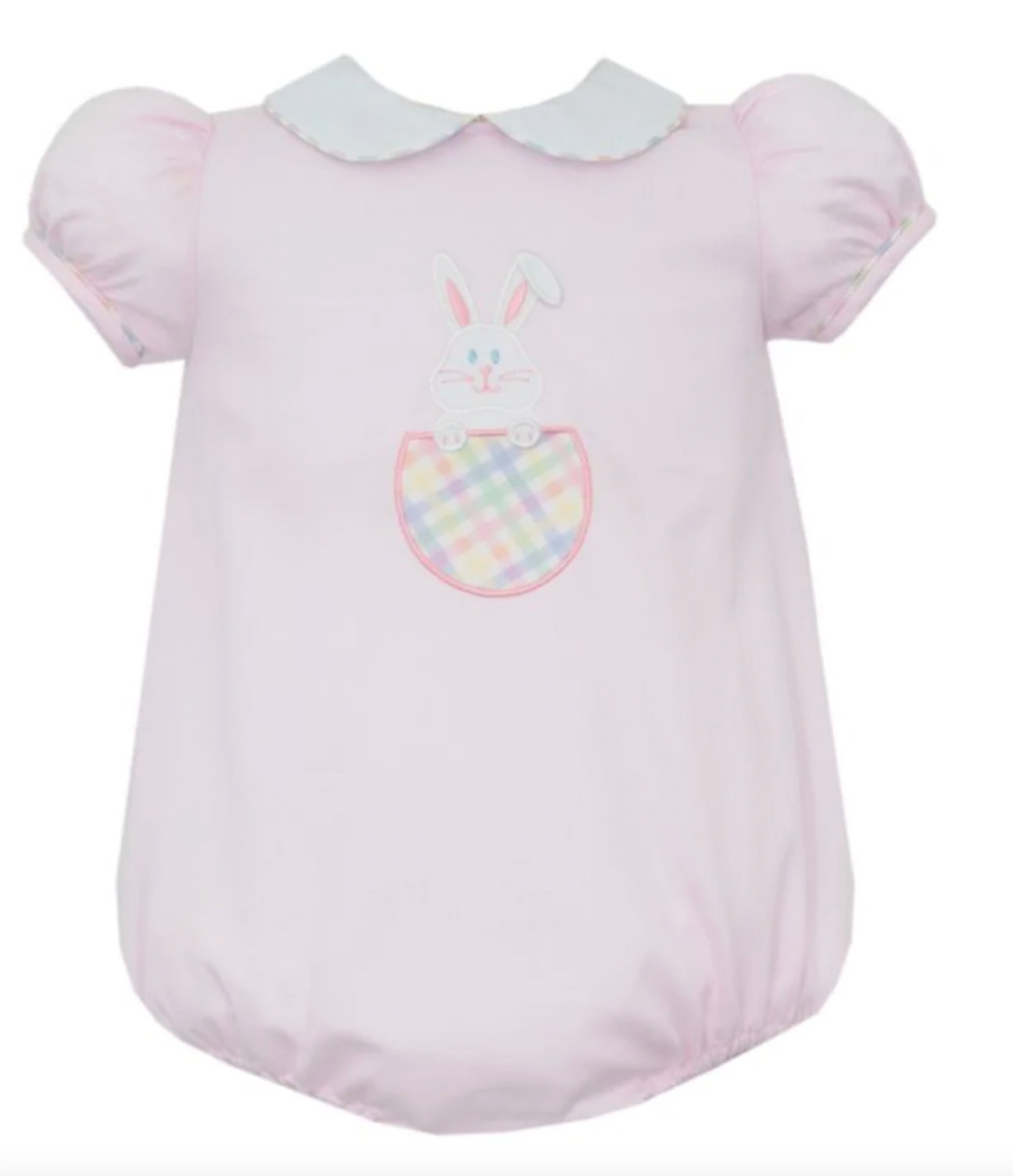 BUNNY - Pink pique girl's bubble w/ pocket