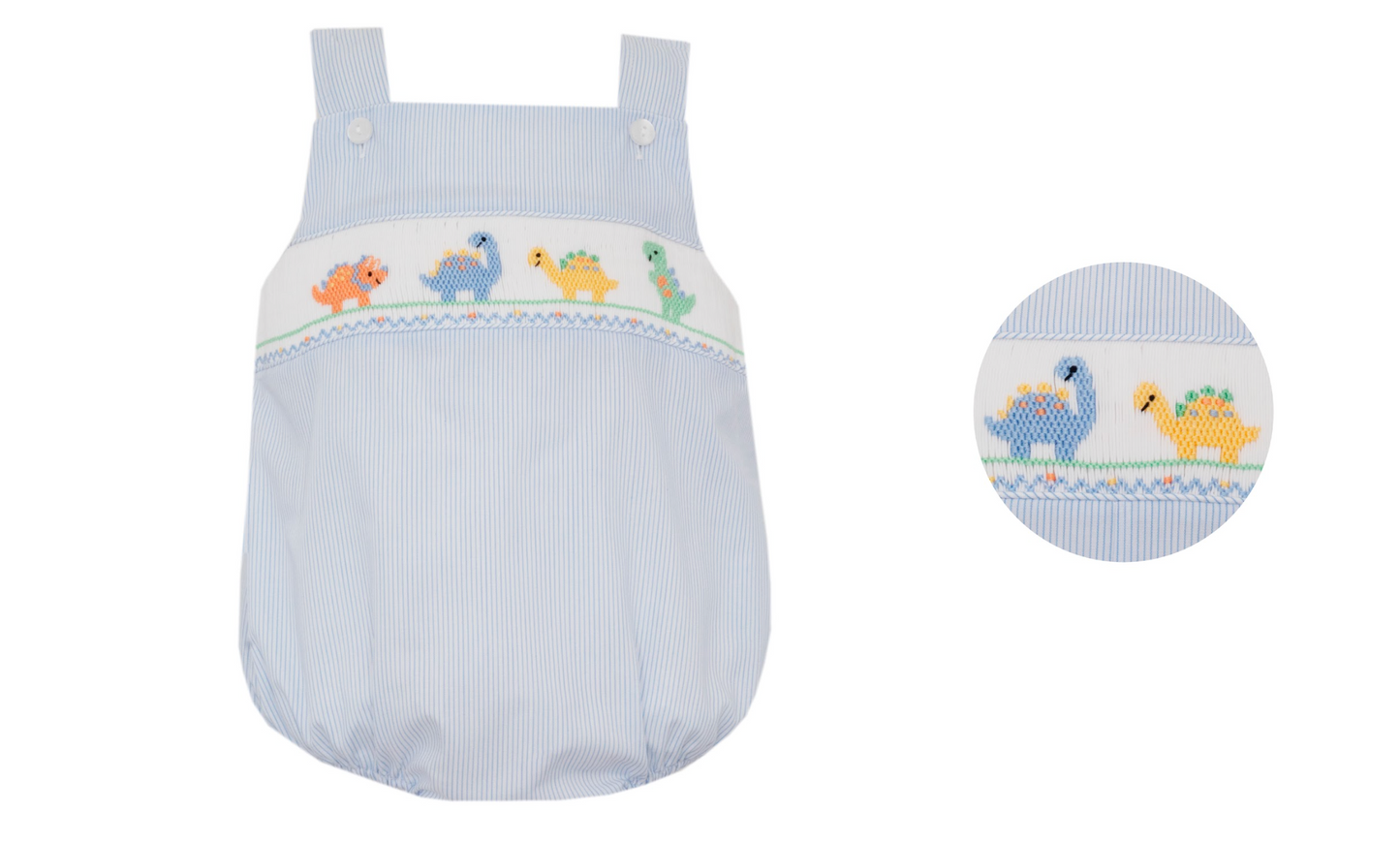DINOS - Lt.Blue tiny stripe boy's strap sunbubble
