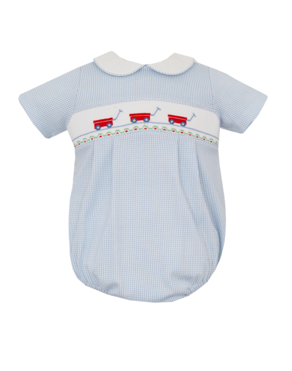 WAGONS - Blue knit stripe boy's bubble