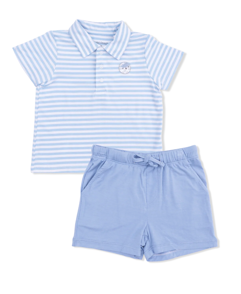 Striped Golf - Polo with Casual Short