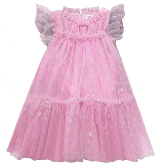 shimmer stars tulle dress