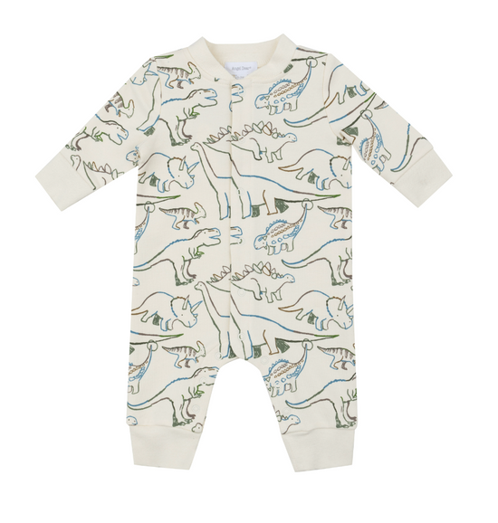 French Terry Artsy Dinos romper