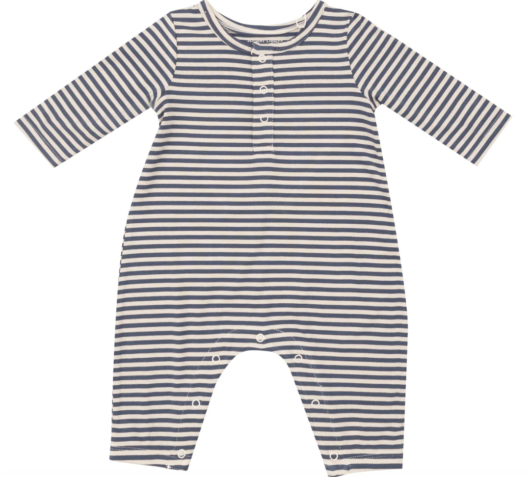 Stripe henley romper