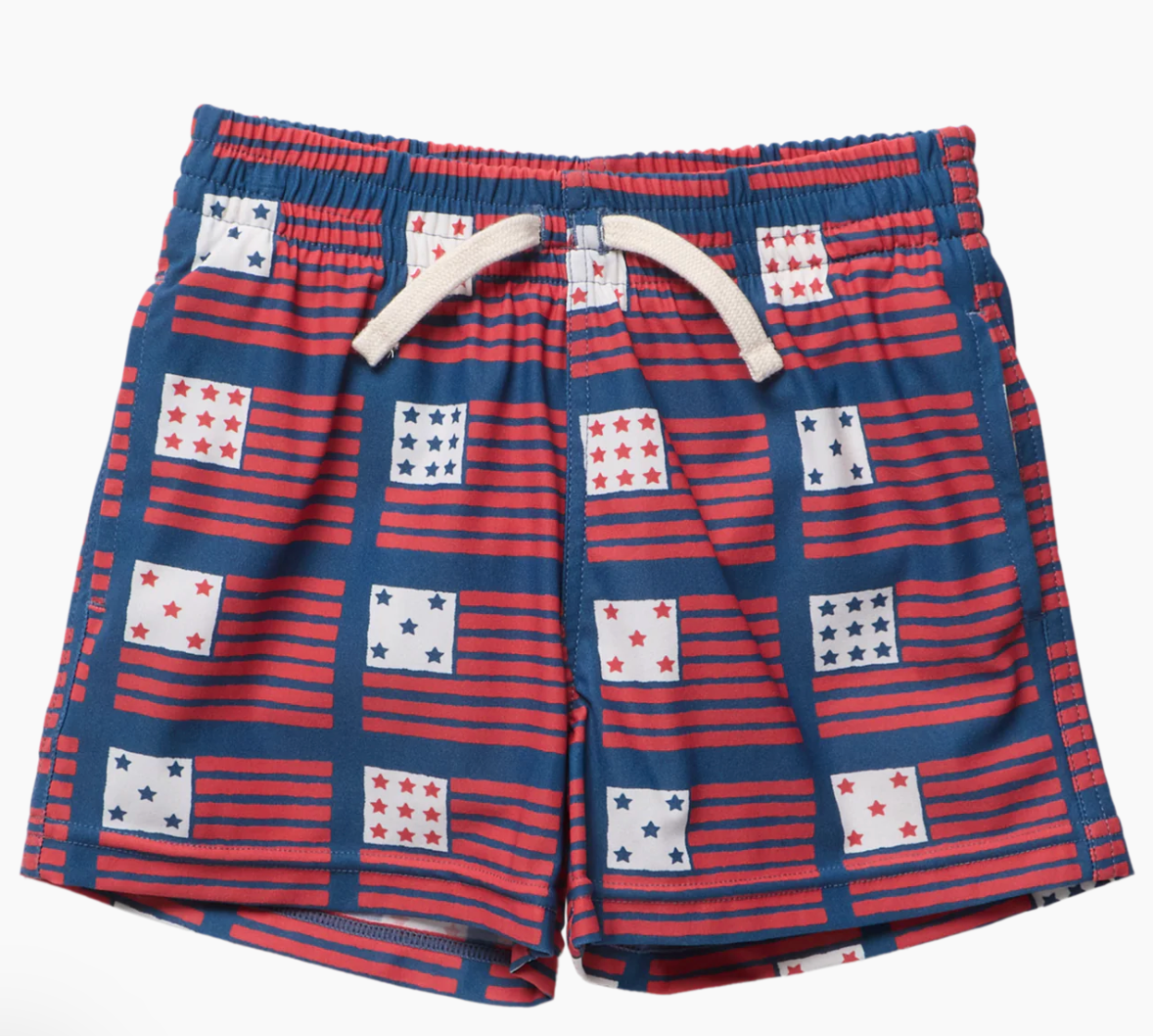 boys swim trunk - navy flag