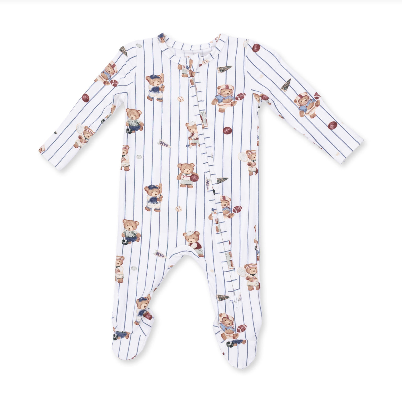 Mixed Sports Bears - 2 Way Zipper Footie