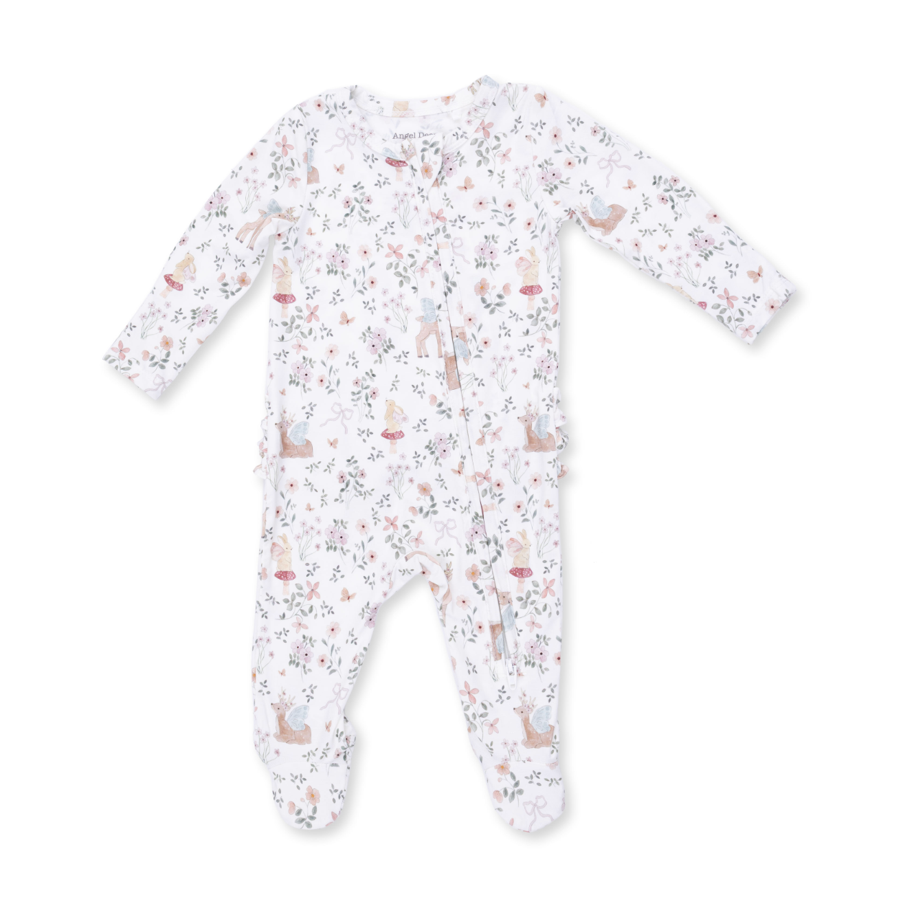 Enchanted Woodland - 2 Way Ruffle Back Zipper Footie