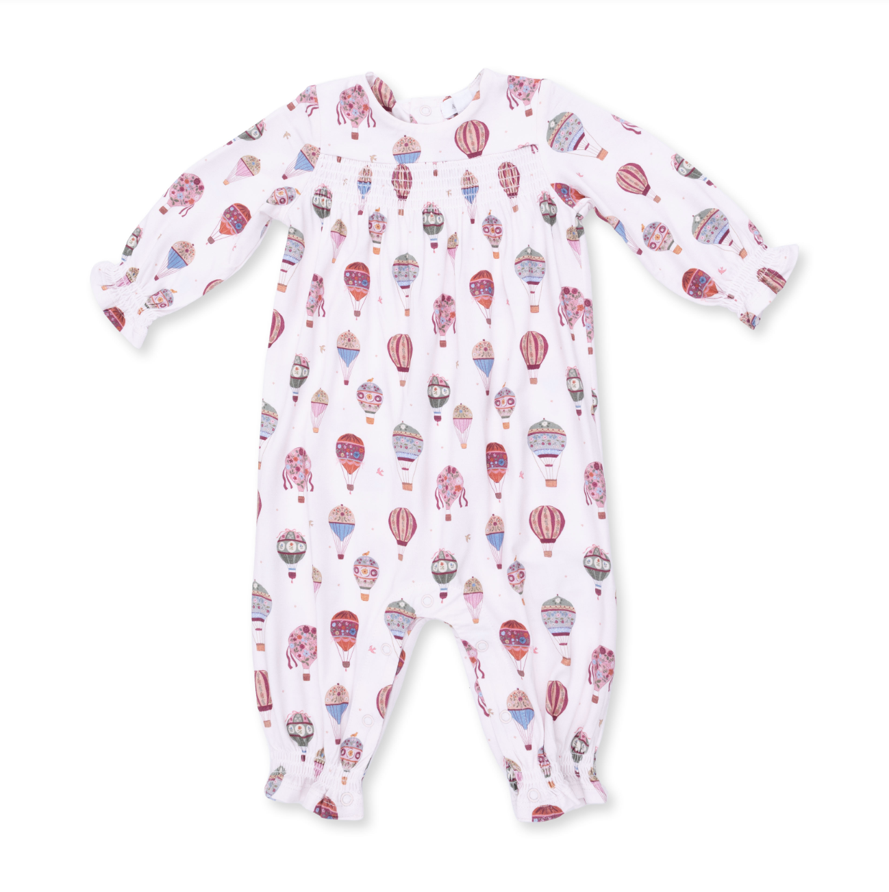 Hot Air Balloon - Smocked Long Sleeve Romper