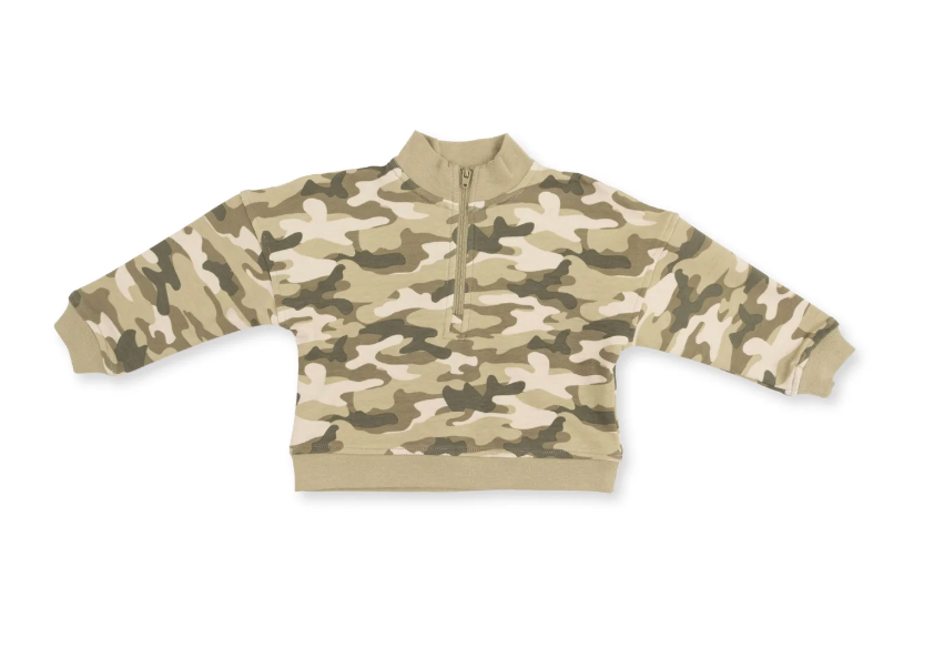 Camo French Terry - Half Zip Sweatshirt