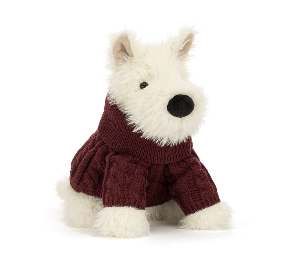 Munro scottie dog with winter jumper