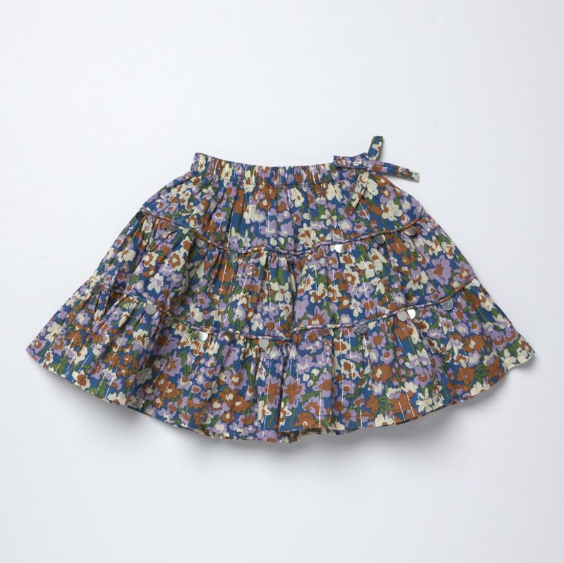 Girls Allie Skirt - True Blue Sketched Floral