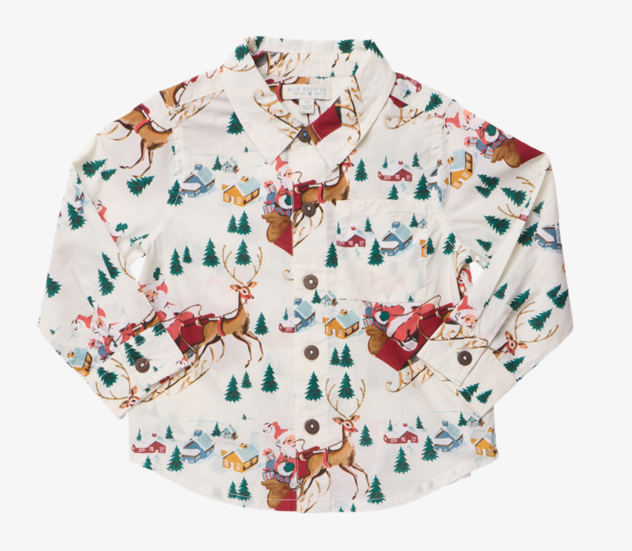 Boys Jack Shirt - Santa Sleigh