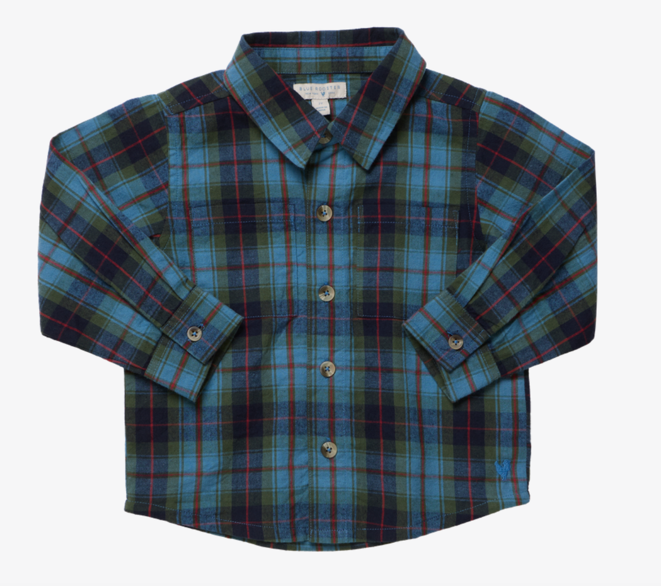 Boys Jack Shirt - Blue Tartan