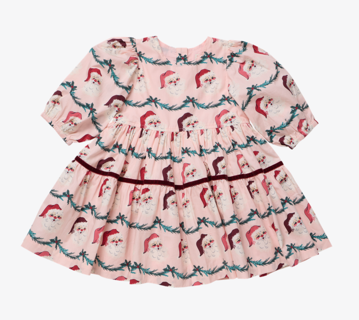 Girls Maribelle Dress - Santa Garland