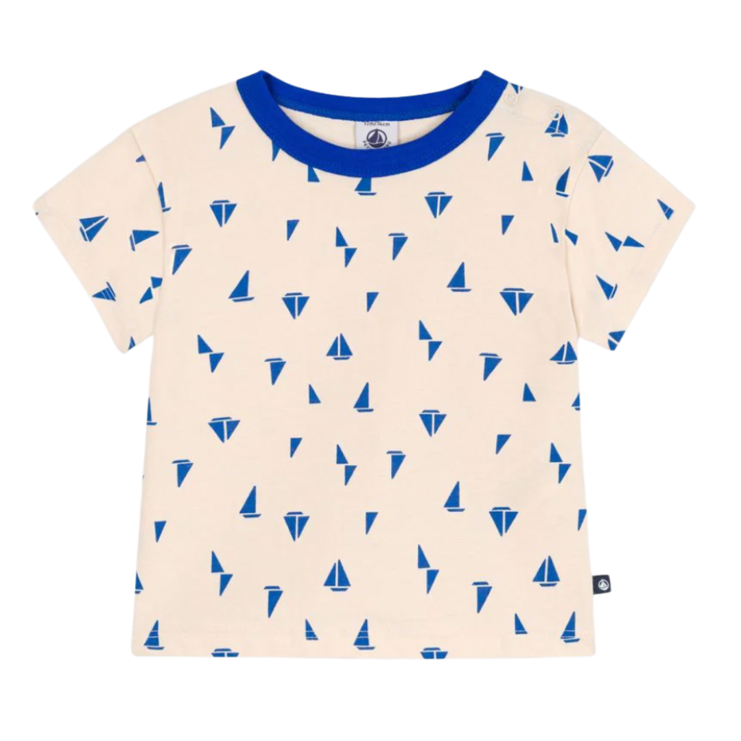 Boy SS Boat Print Tee