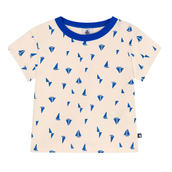 Boy SS Boat Print Tee
