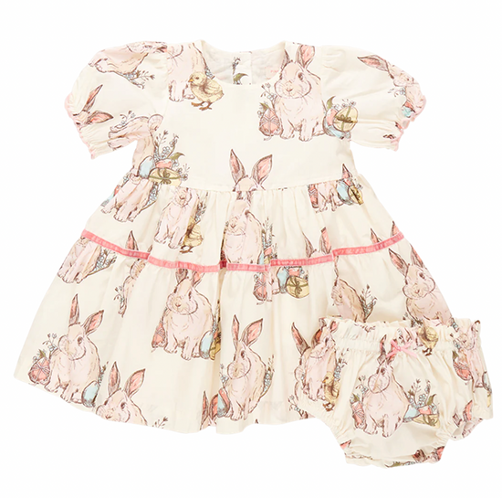 Baby Girls Maribelle Dress Set - Bunny Friends