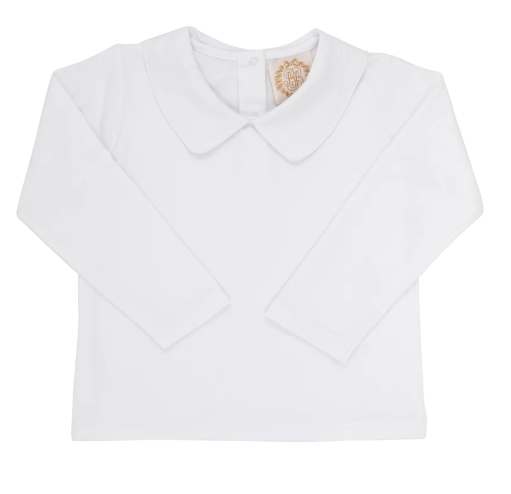 Peter Pan Collar Shirt - Broadcloth - Long Sleeve