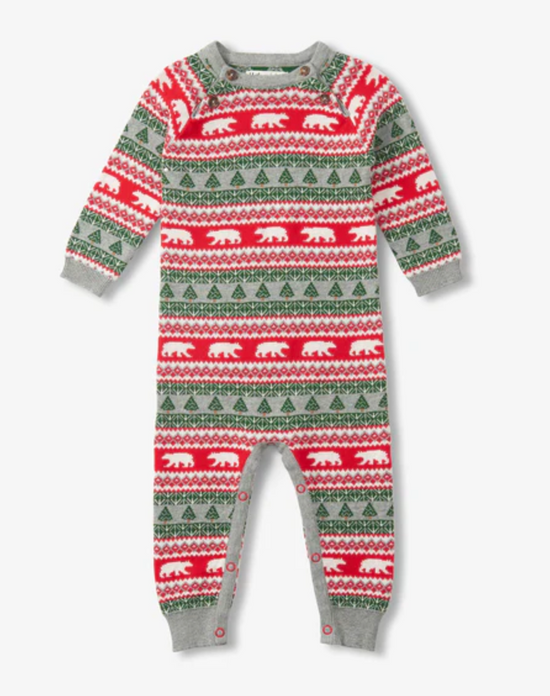 Polar Bear Fair Isle Sweater Romper