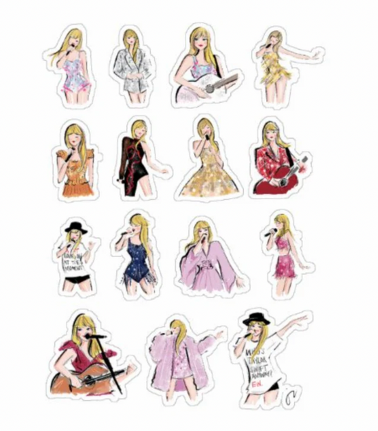 Taylor Swift Eras Tour Outfits Sticker Sheet