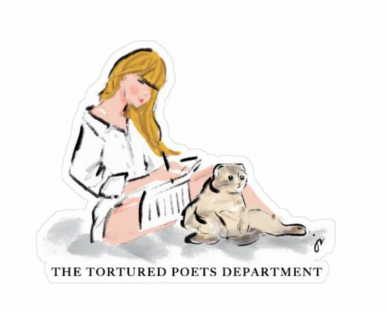 Taylor Swift Tortured Poets Department Sticker