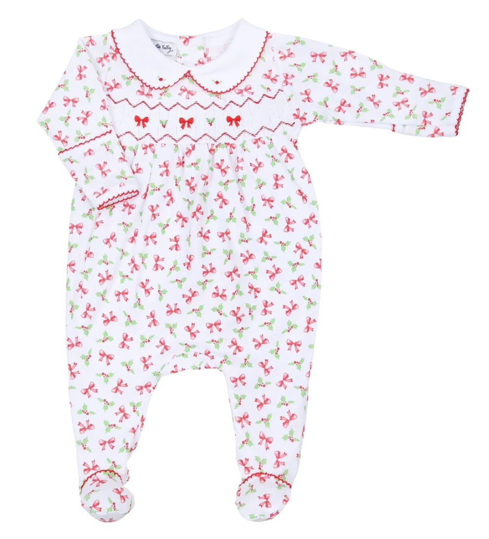 Chloe's Classics Smocked Collared Girl Footie