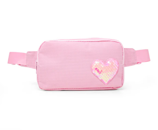 Sequin Heart Belt Bag