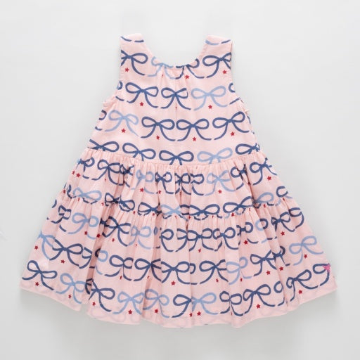 girls eloise dress - pink bows